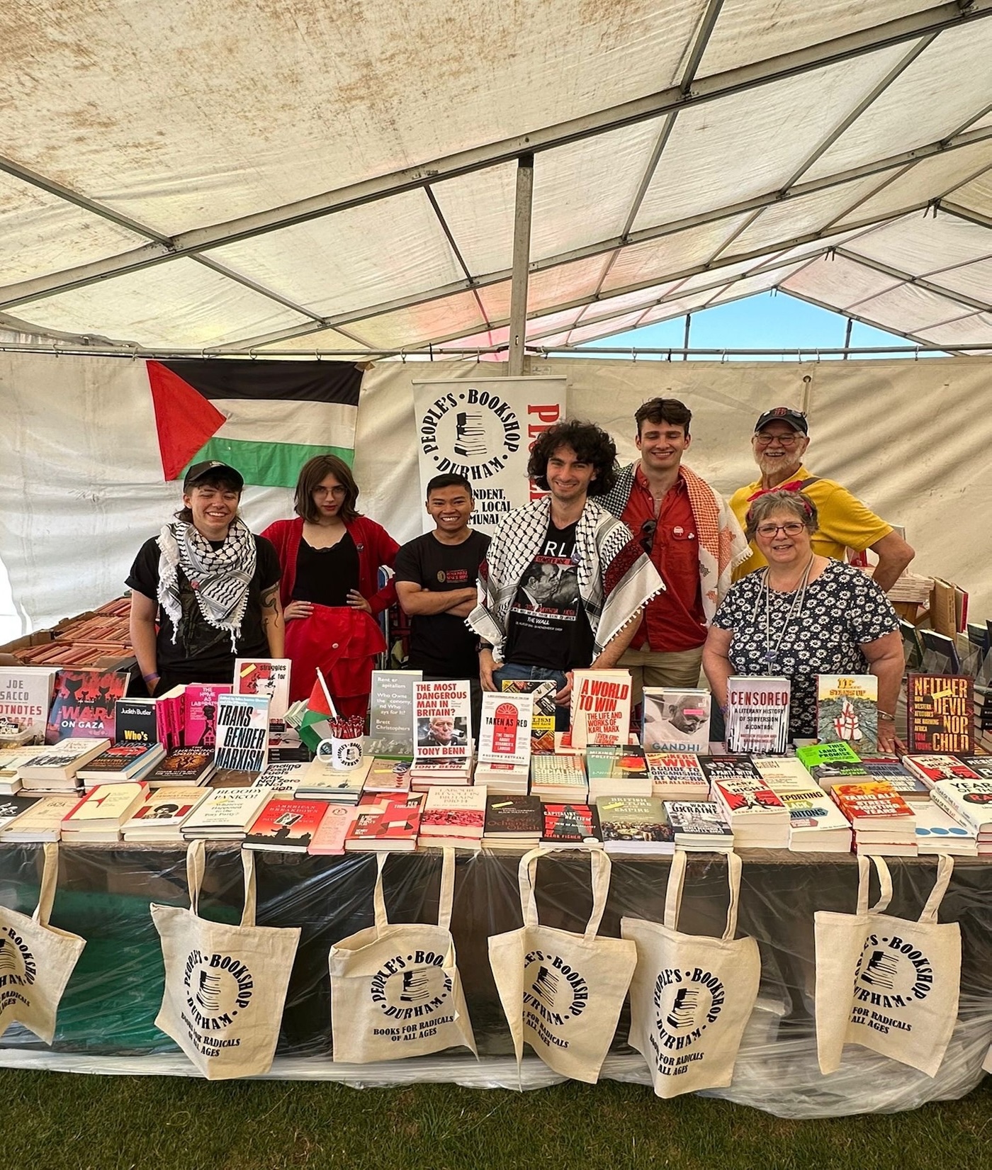 People’s Bookshop volunteers at the Durham Miners’ Gala